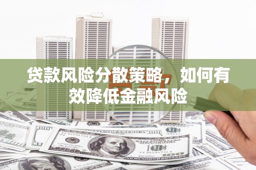桦川贷款风险分散策略，如何有效降低金融风险