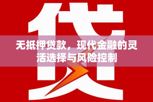 桦川无抵押贷款，现代金融的灵活选择与风险控制