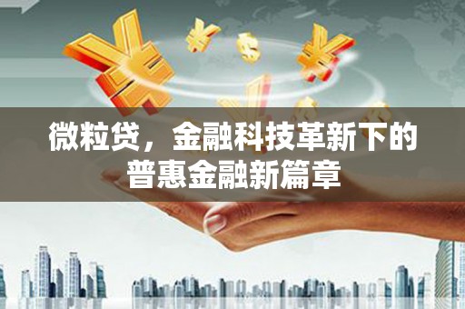 桦川微粒贷，金融科技革新下的普惠金融新篇章