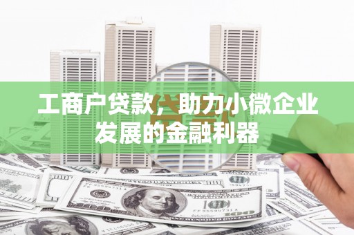 桦川工商户贷款，助力小微企业发展的金融利器