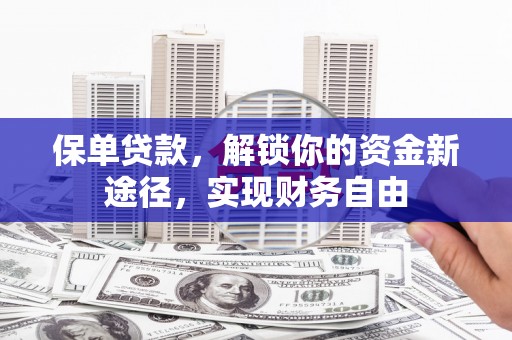 桦川保单贷款，解锁你的资金新途径，实现财务自由